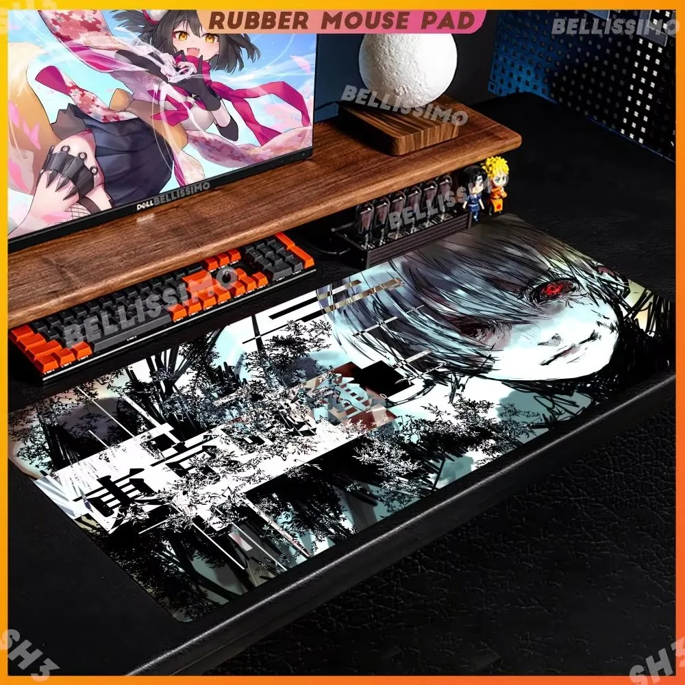 T_tokyo G_ghoul Коврик для мыши 1200x600 Резиновый коврик Подставка 4 мм геймера Teclado Супер