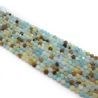 natural stone faceted colorful flower stone loose spacer beads for jewelry making diy bracelet accessory size 6 12 mm