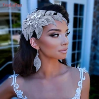 youlapan hp455 wedding headpiece crystal flower bridal hair accessories bride headwear pageant crown women hair ornament jewelry