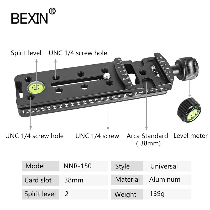 Длинный быстросъемный Зажим для камеры NNR адаптер Dslr Крепежный узел рельсовый