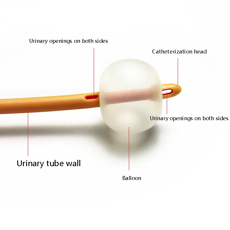 Двусторонний латексный катетер Foley одноразовый мочевой медицинская