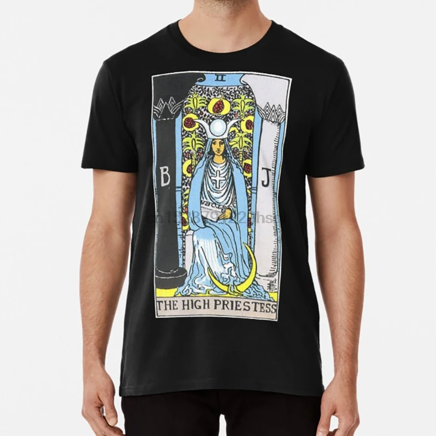 Футболка с высокой частной Таро таро Райдер астрология Зодиак луна |