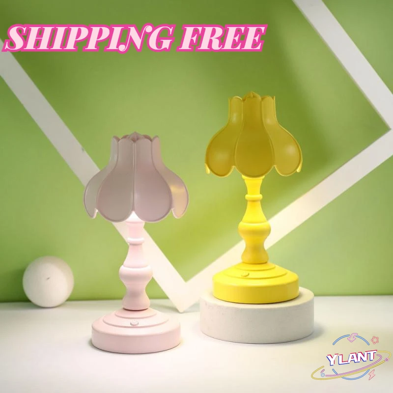 

Mini Night Light Nostalgic Retro Style Rechargeable Dormitory Table Lamp Bedroom Bedside LED Eye Lamp Indoor Decoration Light