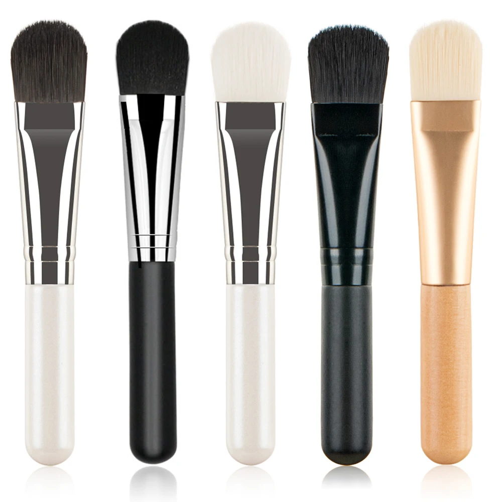 

Sdatter 1pcs Face Mask Brush Flat Soft Concealer Brush Hair Face Cleansing Skin Care Blender Foundation Applicator Beauty Makeup