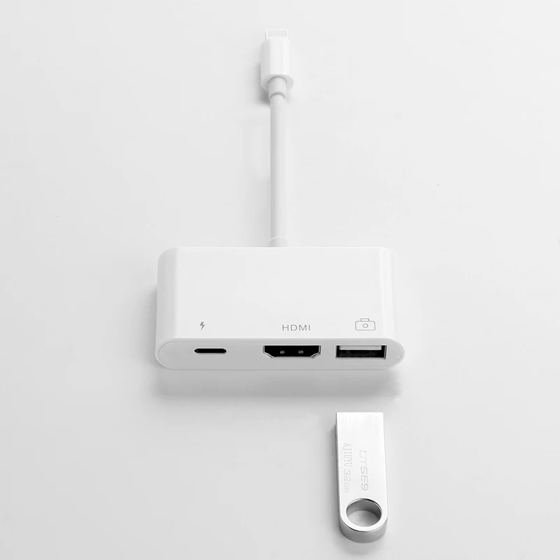 Адаптер OTG Lightning USB для Apple iPad Air 3 2 mini 4 5 10 9 7 HUB мм Jack HDMI Dock Connect Keyboard Came | Компьютеры и