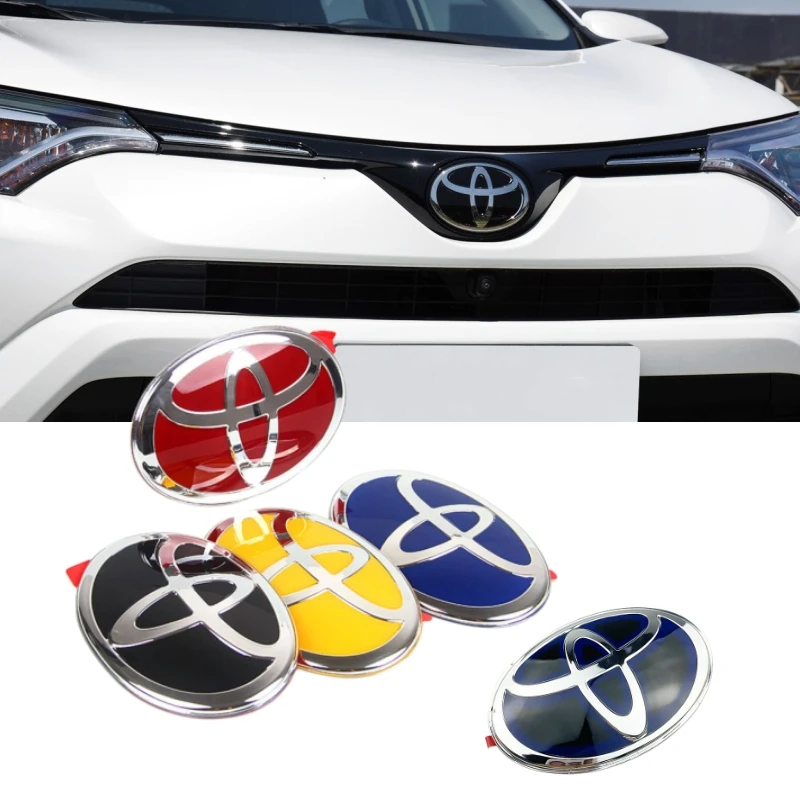 

Car Front Emblem Rear Badge Steering Wheel Center Sticker for Land Cruiser Prado RAV4 HighLander Camry Yaris Corolla Vios