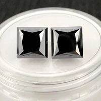 original black color vvs princess cut moissanite loose stones pass diamond tester for diy jewelry making ringearringsnecklace
