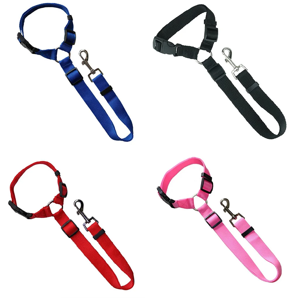 

Adujustable Pet Safety Seat Belt Nylon Fabric Vehicle Harness Travel Pet Strap