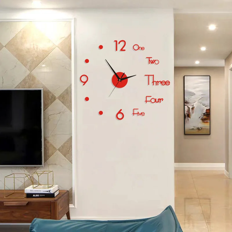 

3D Wall Clock Luminous Frameless Wall Clocks DIY Digital Clock Wall Stickers Silent Clock for Home Living Room Office Wall Decor