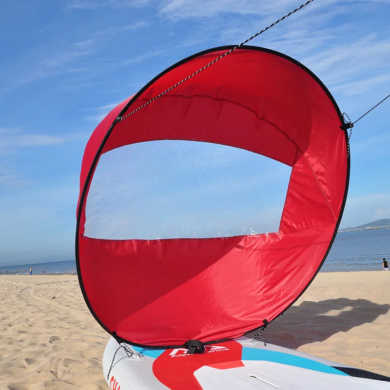 

Surfboard Accessories Downwind Paddle Inflatable Canoe Drag Sail Kayak Accessories With Transparent Window Folding Thrusters