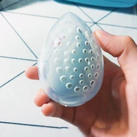 1pc sponge stand storage case makeup blender puff holder empty cosmetic egg shaped rack transparent puffs drying box beauty tool