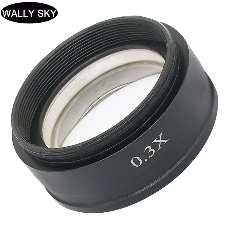 Линза Барлоу 0.3X для объектива микроскопа вспомогательная объективная линза Монтажная резьба 42 мм 48 мм 50 мм 52 мм рабочее расстояние 287 мм