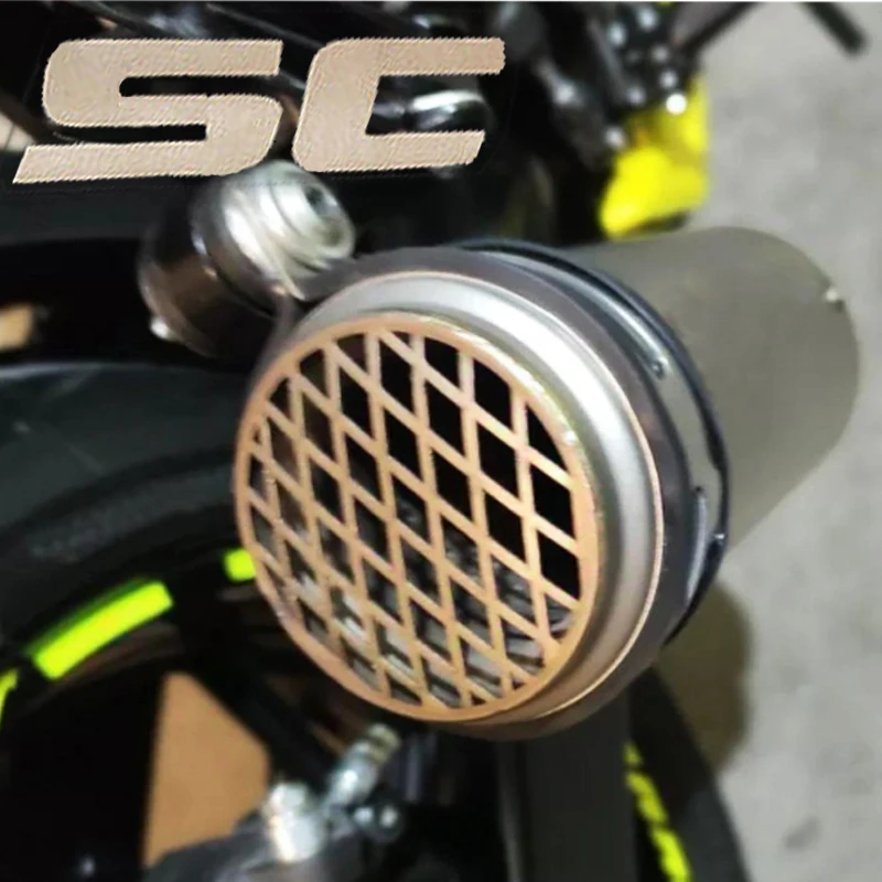 51mm 60mm inlet Motorcycle Exhaust Tip Pipe SC Carbon Fiber Titanium Color Muffler GP-Project DB killer Motocross Nmax Xmax 155