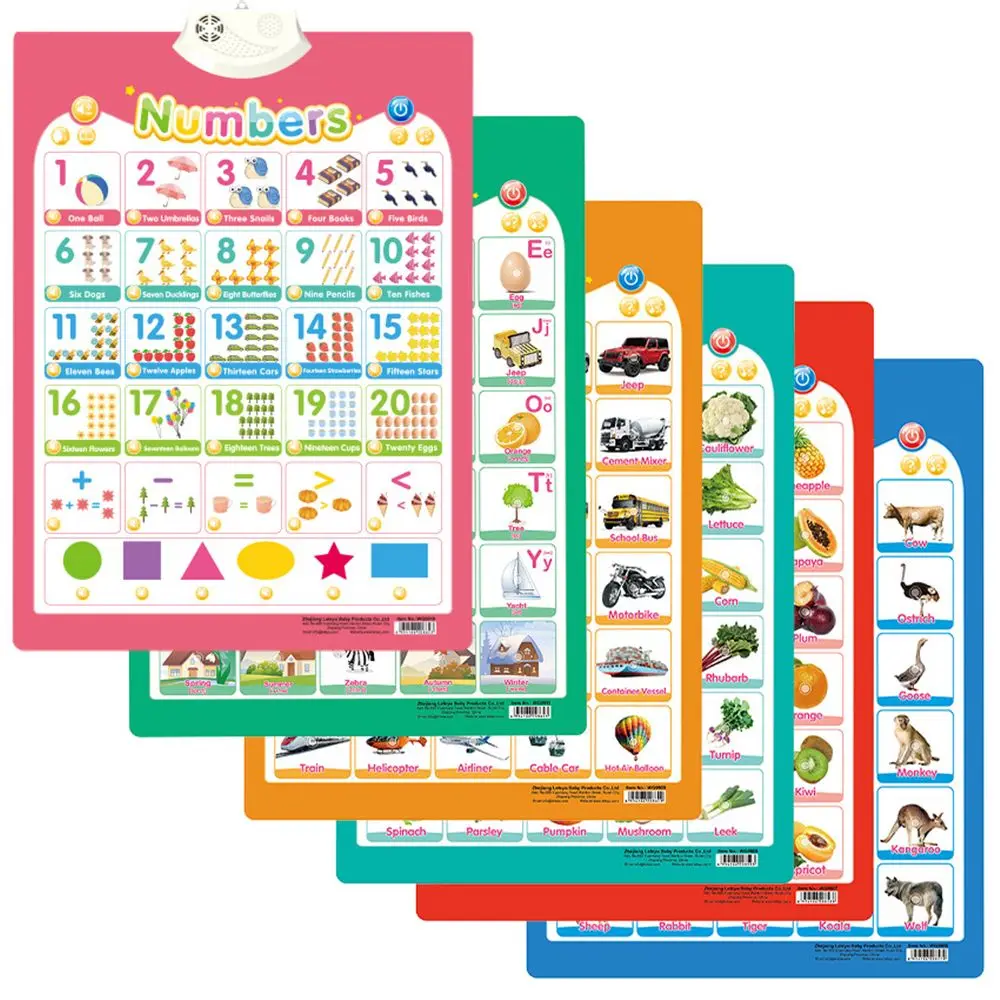

ABC Numbers Animal Talking ABC Preschool Learning Toys Wall Chart Electronic Interactive Alphabet Learning Poster