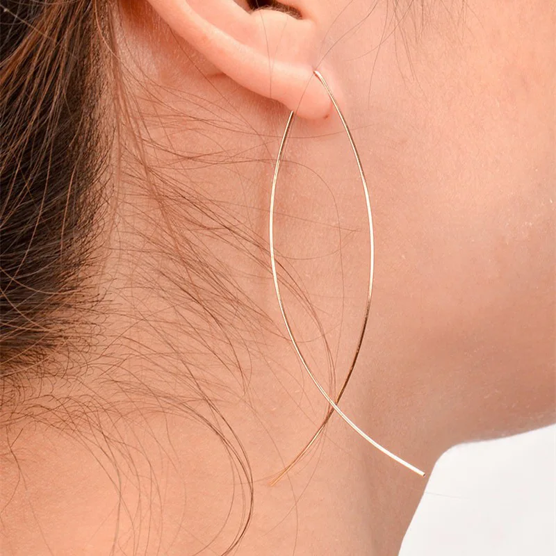 

New Jewelry Fashion Simple Abstract Art Fishline EARRINGS HANDMADE