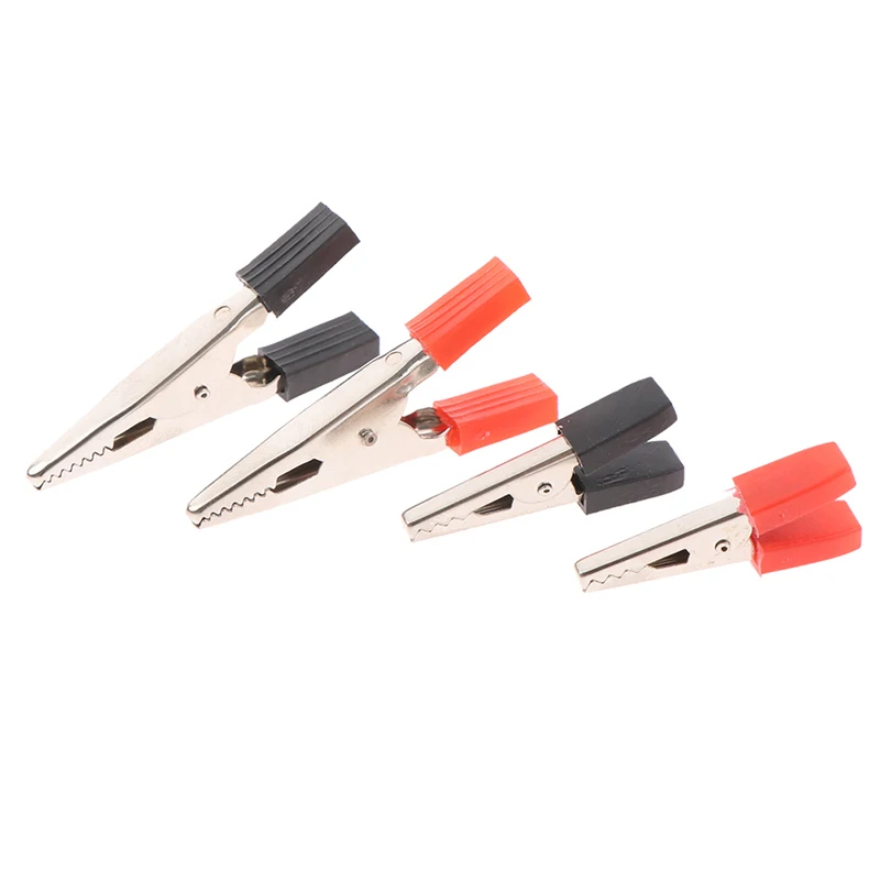 

10pc/lot Insulated Crocodile Clips Plastic Handle Cable Lead Testing Metal Clamp