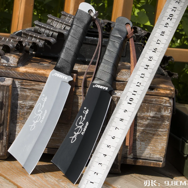 

Hunting Tactical EDC Knife Defense Tool Outdoor Sharp Fixed Blade Knife Field Straight Knife for Hiking, Climbing, Adventures