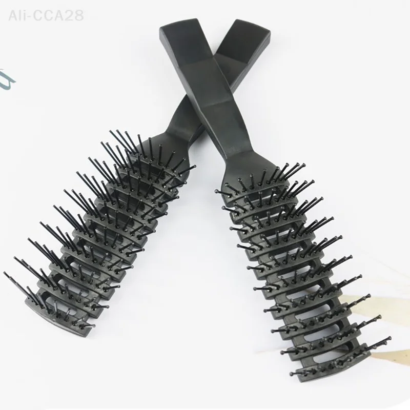 

Professional Anti-Static Hair Comb Brush Black Ribs Hairbrush Massage Comb Salon Hairdressing Hair Care Styling Tool Barber Comb
