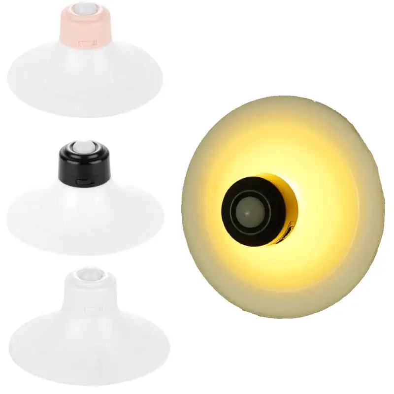 

New suction cup induction nightlight Adsorbed LED human infrared induction Install USB-free charging nightlight sense light