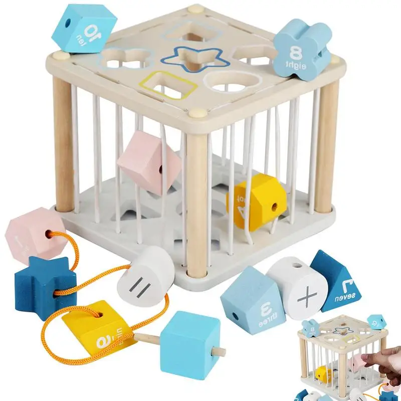 

Shape Sorter Toddler Toy Classic Wooden Toy With 12 Shapes Christmas Cube Sensory Sorting Baby Toys Birthday Gifts For Boy Girls