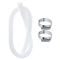 swimming pool replacement hose and clamp set pool filter pump replacement hose compatible for 3305301000 gph pump 1 25 inch
