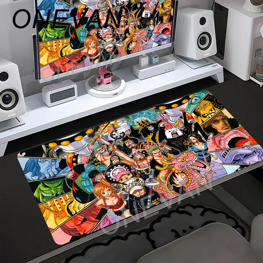 Фото Игровой коврик для мыши HD Print XXL One Piece, офисный коврик, противоскользящий резиновый коврик для геймеров, аксессуары для ПК, большой размер, коврик для мыши. №1