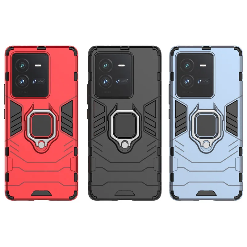 For Vivo iQOO 10 Pro Case For iQOO 10 Pro Cover 6.78 inch Shockproof Armor Ring Holder Bumper For Vivo iQOO 10 10 Pro 5G Fundas