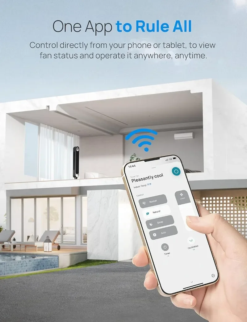 Умный башенный вентилятор Dreo с Wi-Fi и голосовым управлением напольный