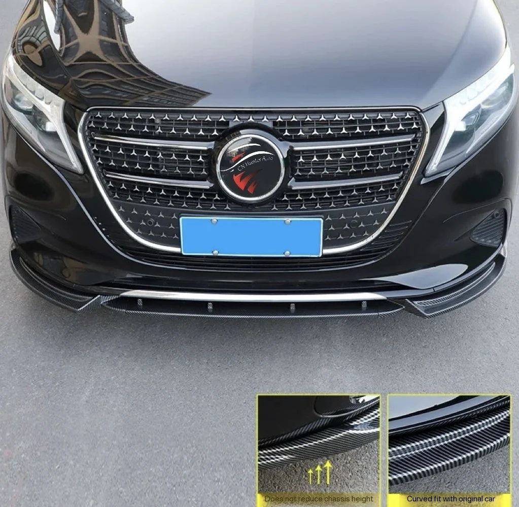 Фото Трехсекционный передний спойлер-диффузор Flying Wing для Mercedes-Benz W447 W448 V300 V-Class №3