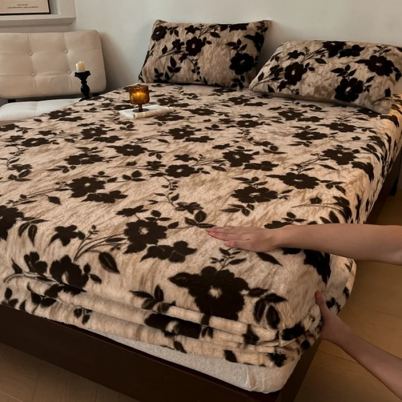 

Плюшевая простыня с леопардовым принтом King Queen Drap Housse
