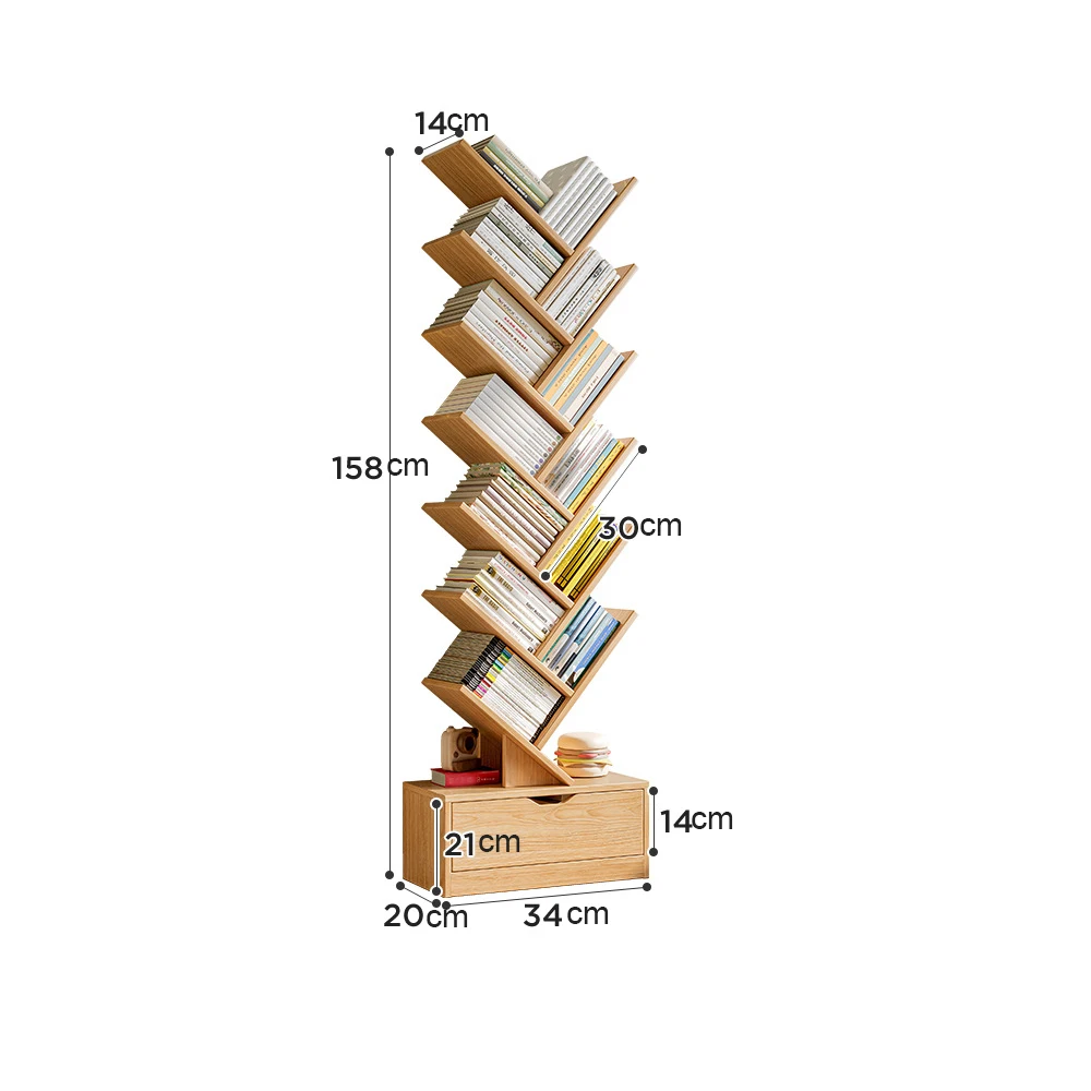 

Living Room Furniture Household Bookshelf To Ground Originality Tree Shape Multi Storey Small Footprint Portability