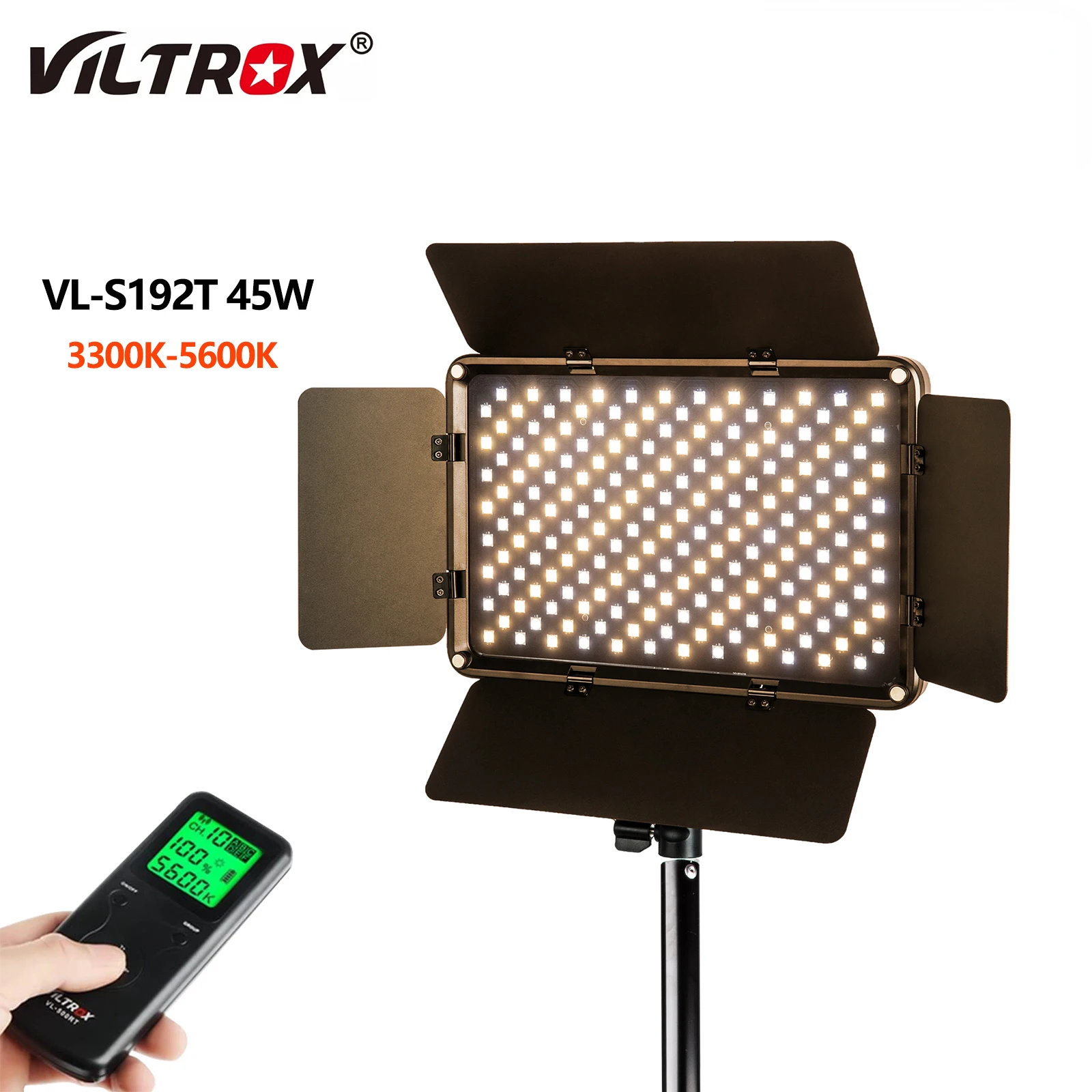 

Viltrox VL-S192T 45W Bi-color Dimmable Wireless Video LED Light Remote Panel Light For Camera Photo Studio Shooting YouTube Live