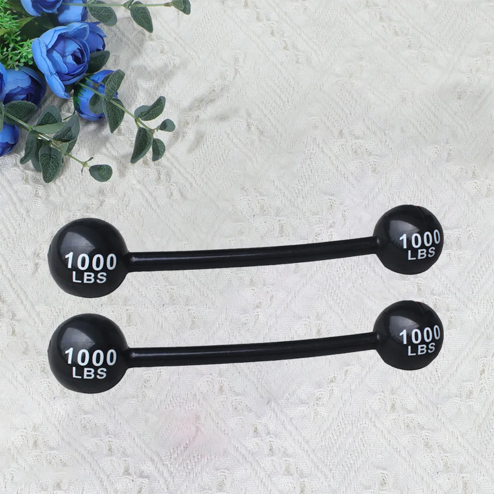 

2 PCS Cosplay Costume Party Barbell Props Giant Thickening Toy Plastic Parent-child Cyma