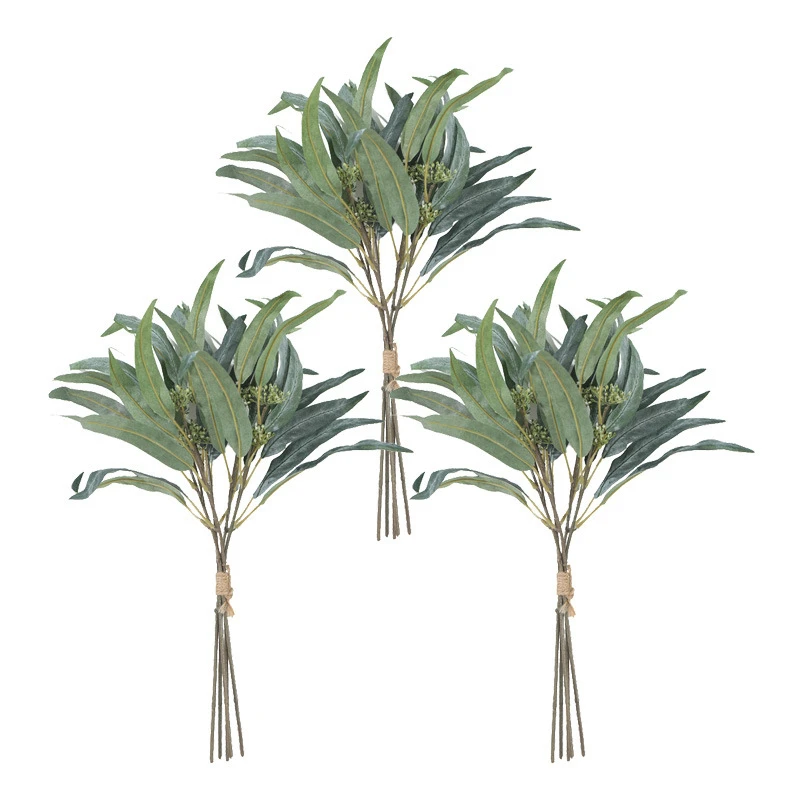 

Zerolife Simulation Leaves For Table Decor Home Garden Fake Artificial Plants Eucalyptus Wed Kitchen Bathroom Decor Flower Vase