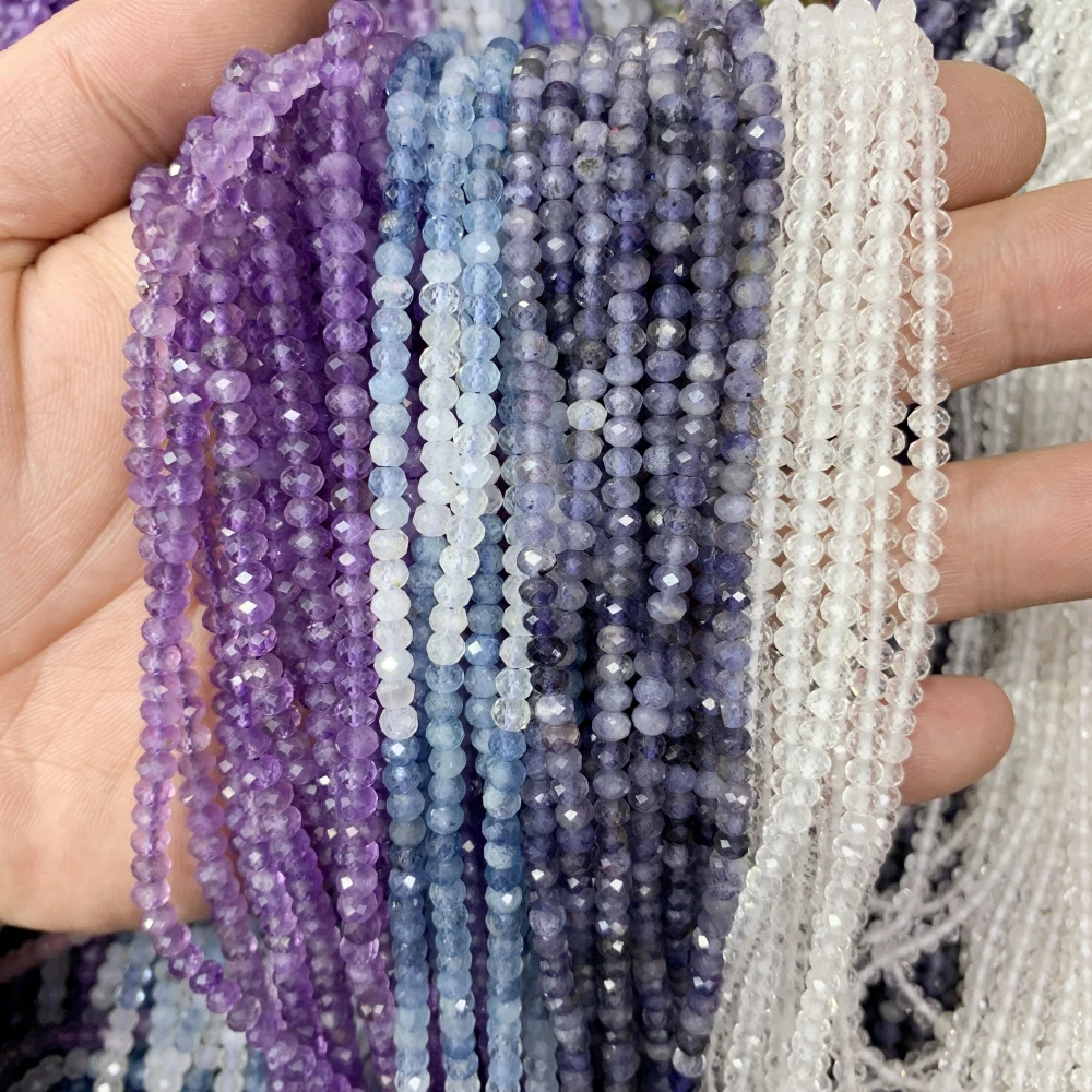Бусины Из Натурального морганита рубина амазонита кианита ограненные бусины