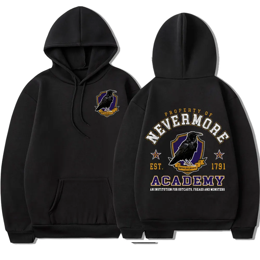 

Wednesday Addams Hoodie Vintage Harajuku Casual Pullover TV Series Nevermore Academy Graphic Hoodies Oversized Sweatshirt Unisex