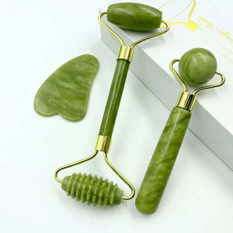 

Natural Jade Roller Massager for Face Roller Gua Sha Jade Stone Face Massager Anti-wrinkle Lift Facial Beauty Skin Care Tools