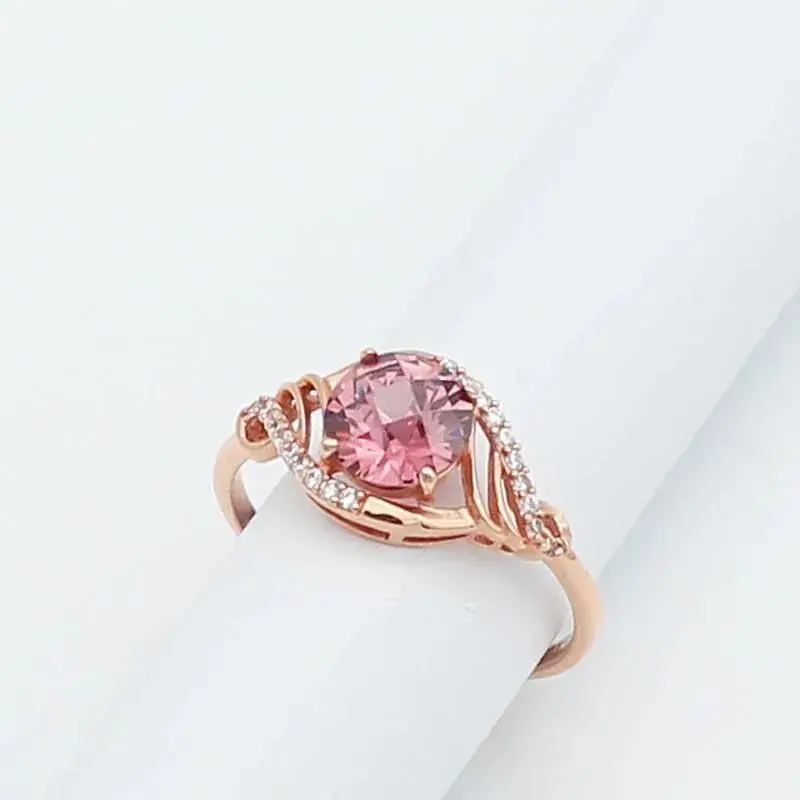 

Кольсветильник с фиолетовым золотом и цирконом, элегантное и простое регулируемое в ретро стиле, украшение для женщин