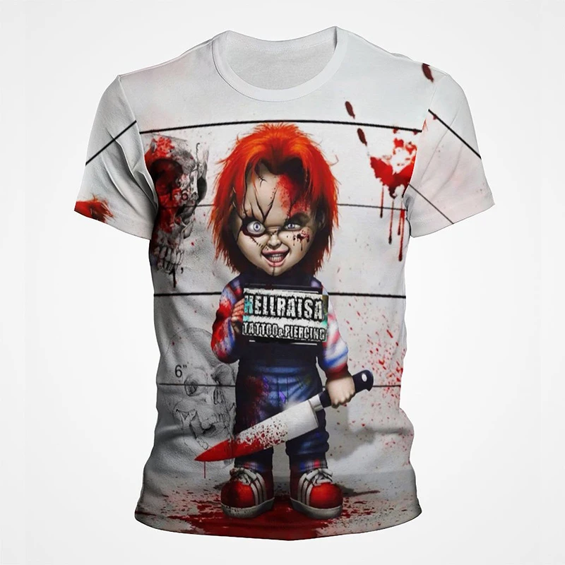 

Horror Movie Chucky T Shirt Men Women 3D Printed T-shirt Summer Fashion Casual Short Sleeve Streetwear Tops Cool Tee Clothes