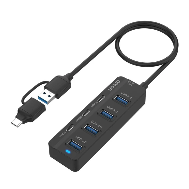 

USB-концентратор 7-портовый концентратор USB USB C с 5 Гбит/с 4 порта USB3.0 3 порта USB C адаптер Расширитель портов USB