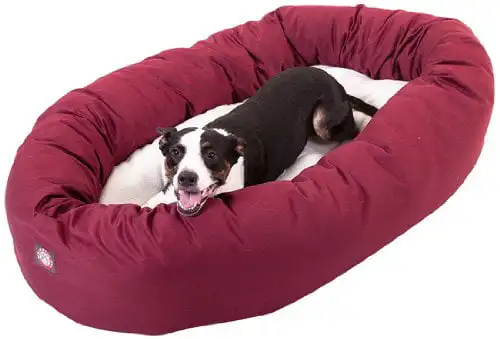 

Poly/Cotton Sherpa Bagel Pet Bed For Dogs, Burgundy, Large