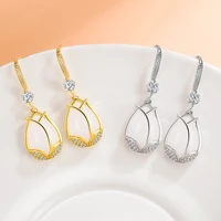 tulip drop earrings chinese style hook rose flower white jade accessories hote sale traditional famous wedding party gift