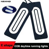 nsxinqi 2pcs car light assembly drl led cob car daytime running lights waterproof 12v for auto external lamp
