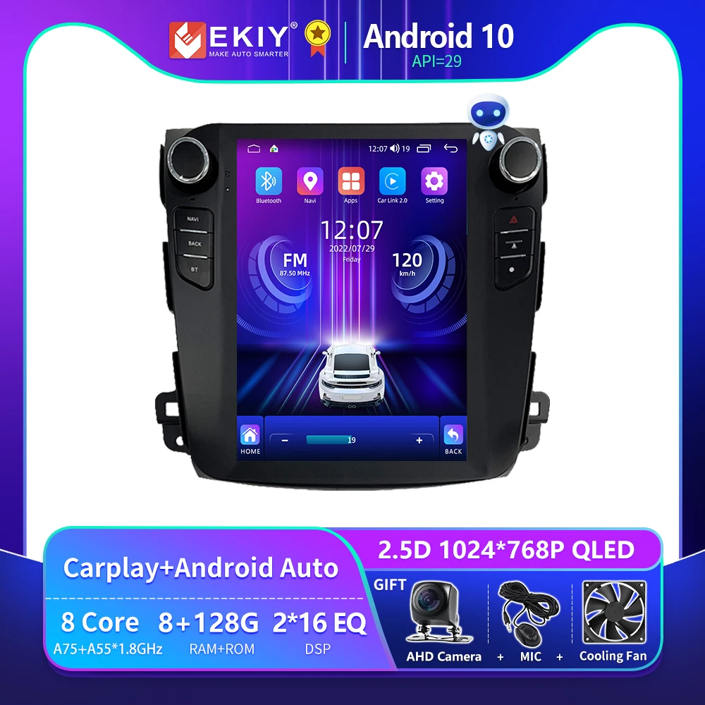 

EKIY T9 Tesla Radio For Mitsubishi Outlander 2 CW0W 2005 - 2013 For Citroen C-Crosser 2007 - 2013 For Peugeot 4007 2007 - 2012