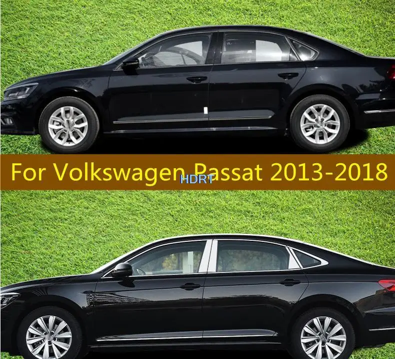 Аксессуары для Volkswagen Passat 2013-2018 внешняя отделка окна из нержавеющей стали средний