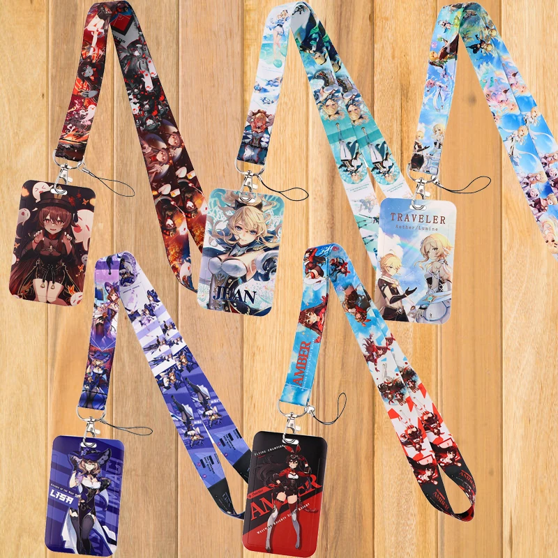 

A0396 Genshin Impact Lanyard For Keys Chain ID Credit Card Cover Pass Mobile Phone Charm Badge Holder Key Accessories gifts
