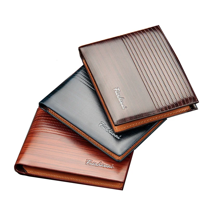 Винтажный кожаный кошелек для мужчин брендовые Роскошные короткие тонкие