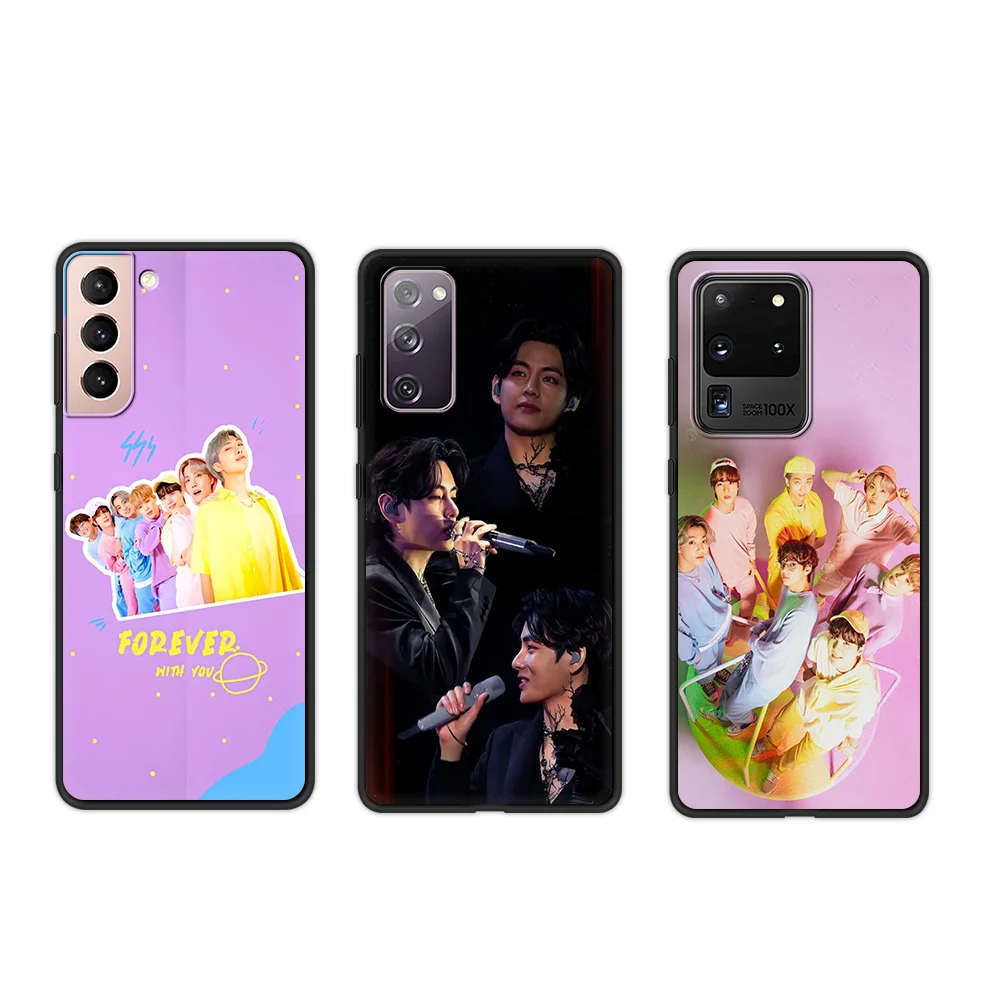 hot kpop bts boys phone case for samsung galaxy s20 s21 fe 5g ultra s10 s9 m21 m22 m32 note 20 ultra 10 plus silicone cover tpu free global shipping