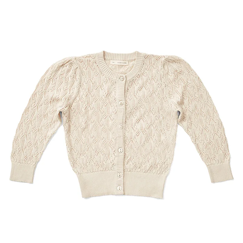 

HoneyCherry New Thin Hollow Jacquard Knit Cardigan Girls Air Conditioning Shirts Anti-squatting Clothes For Summer Autumn