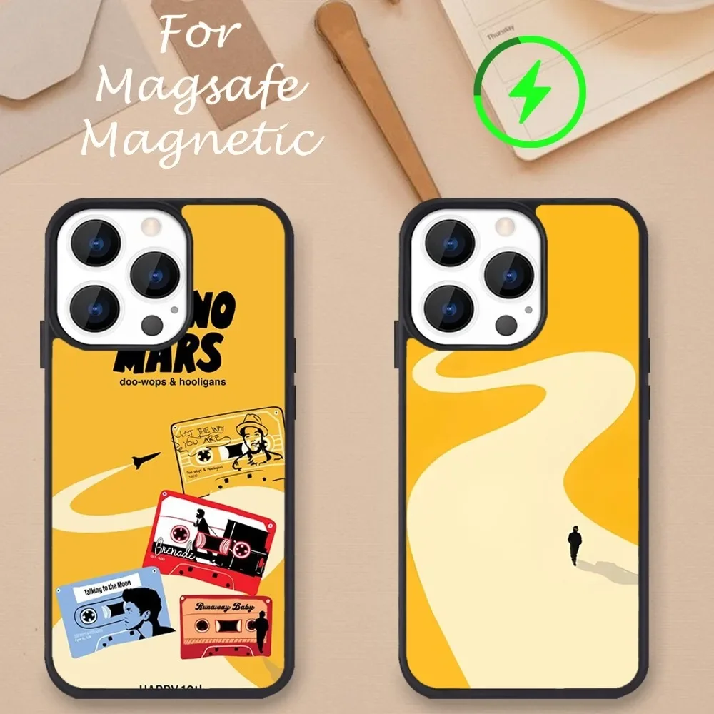 Чехол для телефона Singer B-Bruno Mars iPhone 11 12 13 14 15 Pro Max Plus Mini X Magsafe магнитный